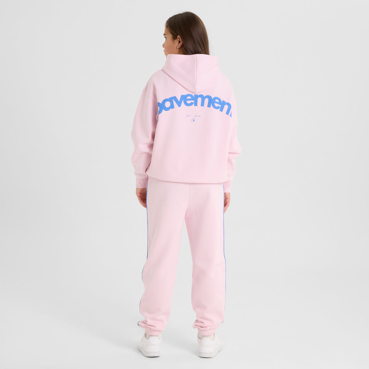 Light Pink Back Print Hoodie