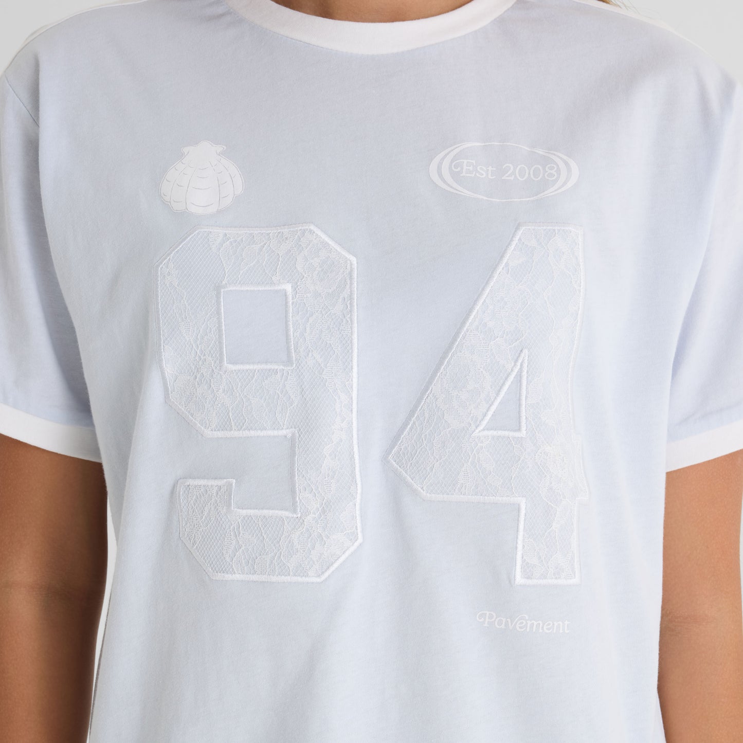 Light Blue Lace Tee