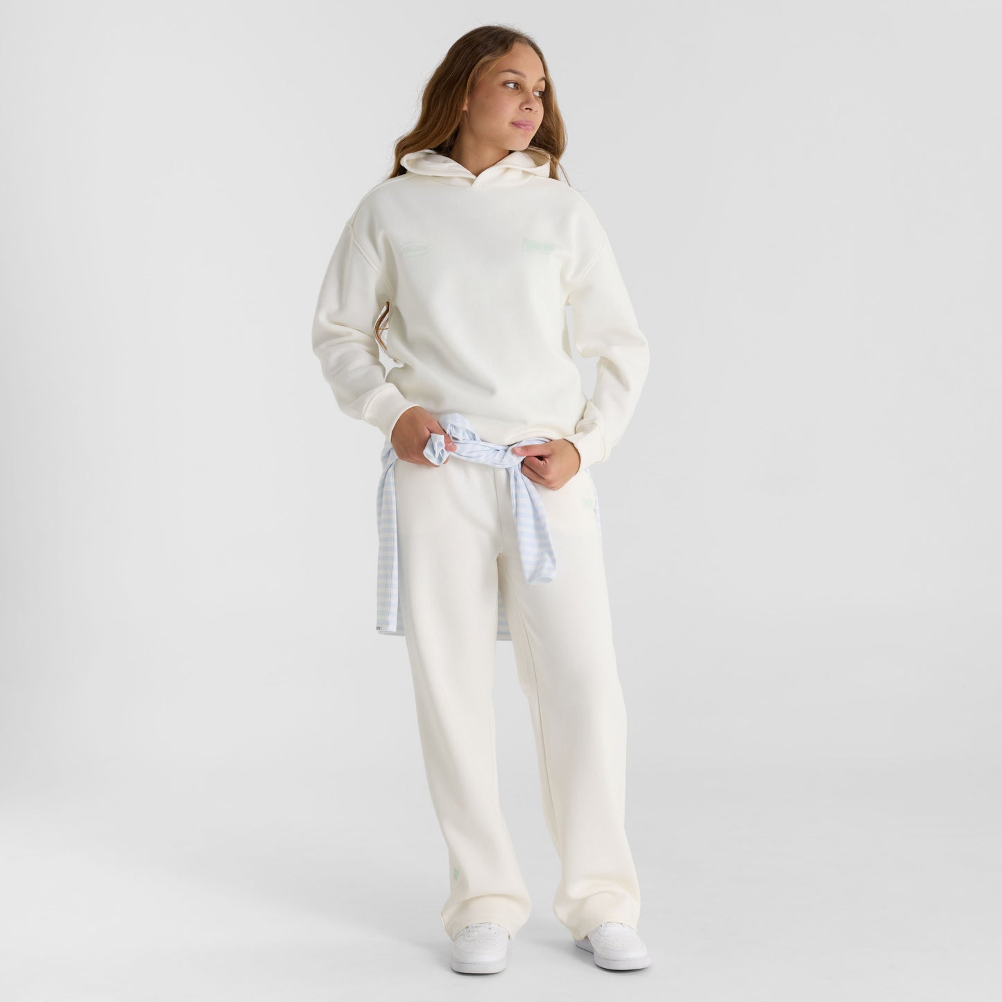 Marshmallow Wide Leg Track Pants