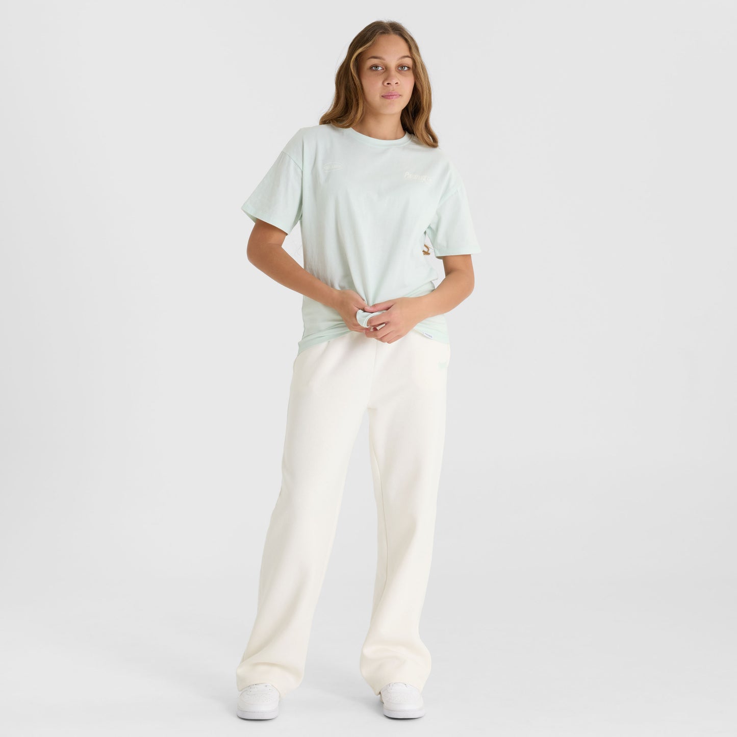 Marshmallow Wide Leg Track Pants